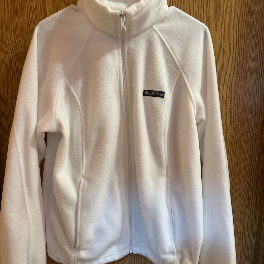 Columbia Kids White Fleece Puffer Jacket